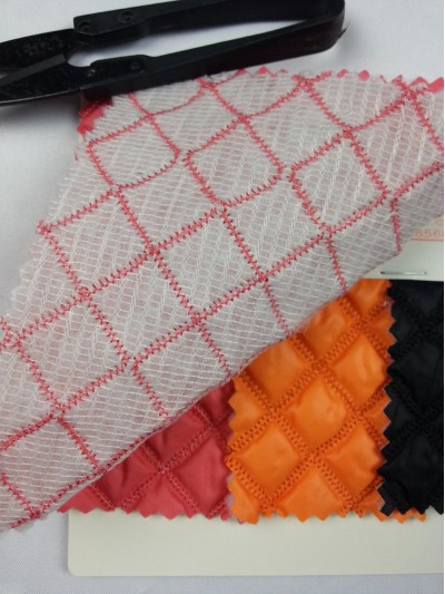 DG BITI 菱形波浪 A100-35夾棉 絲絨外套用 細節-2